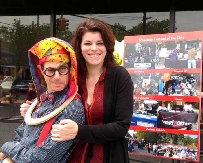 Street Performer Adam Auslander & KRVC's Entertainment Consultant Linda Manning