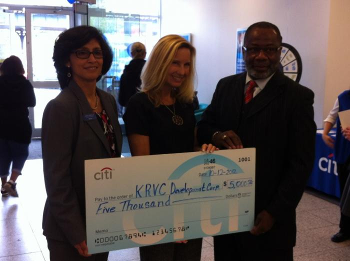 KRVC's Executive Director receives $5,000 Grant from Citibank