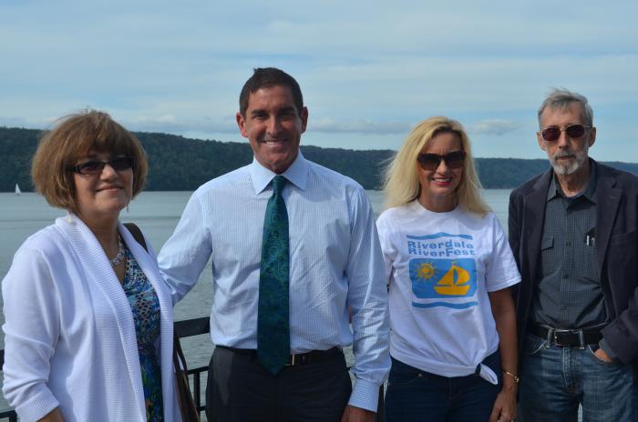 Laura Spalter, CB 8 Greenway Committee; State Senator Jeff Klein; KRVC Executive Director Tracy Shelton; Bob Bender, CB 8 Greenway Committee
