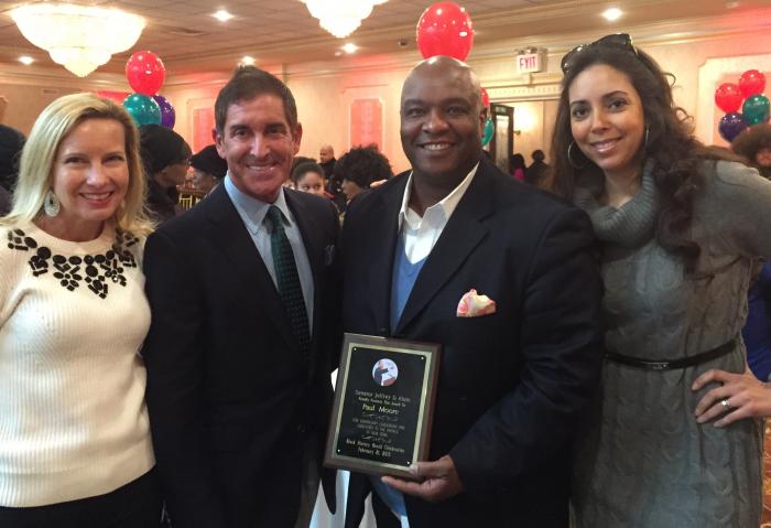 KRVC's Executive Director Tracy McCabe Shelton, State Senator Jeff Klein, KRVC's Board President Paul Moore and Amy Moore