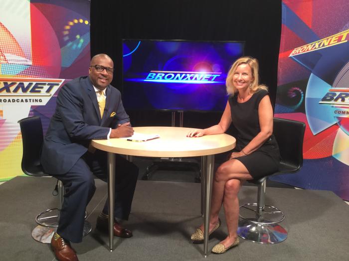 BronxNet's Daren Jaime with KRVC's Tracy McCabe Shelton