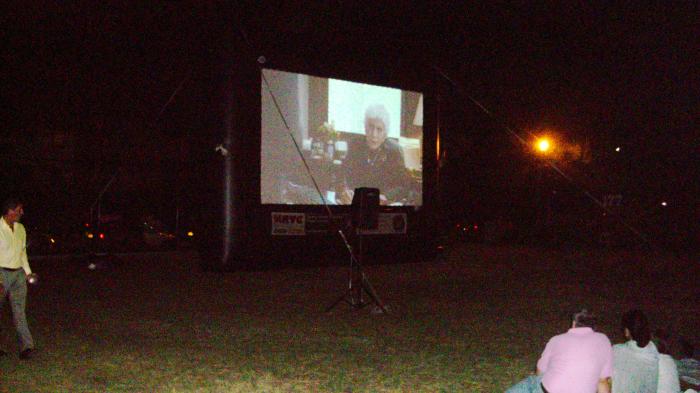 Our New 20 Foot Movie Screen was Debuted at this Event where we showed Mr. Popper's Penguins