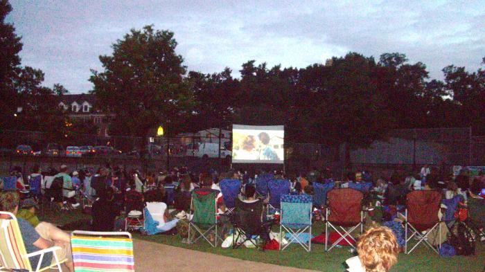 Several hundred people turned out to see Back to the Future in Seton Park on a beautiful summer evening