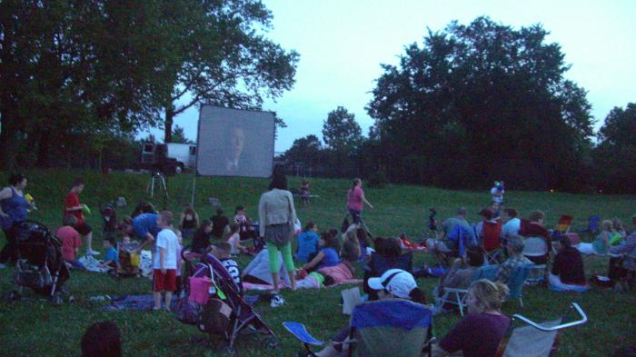 We played our "Meet the Merchants" Movie as the Preview at our Woodlawn Movie Night